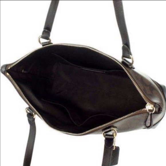 ▪️COACH▪️Small ZipTop Signature Coated Canvas Tote - Picture 5 of 8